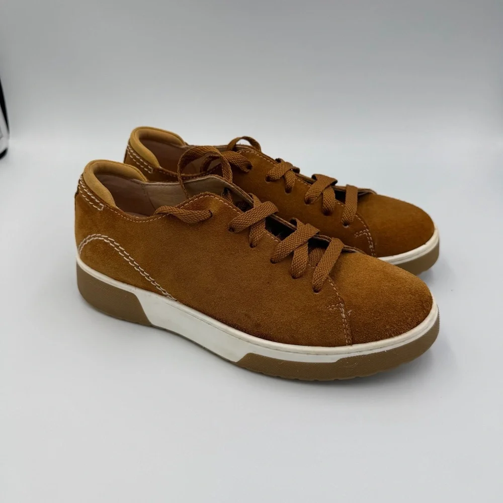 Geox Respira Brown Suede Lace-Up Sneakers – Size 35 (US 5)